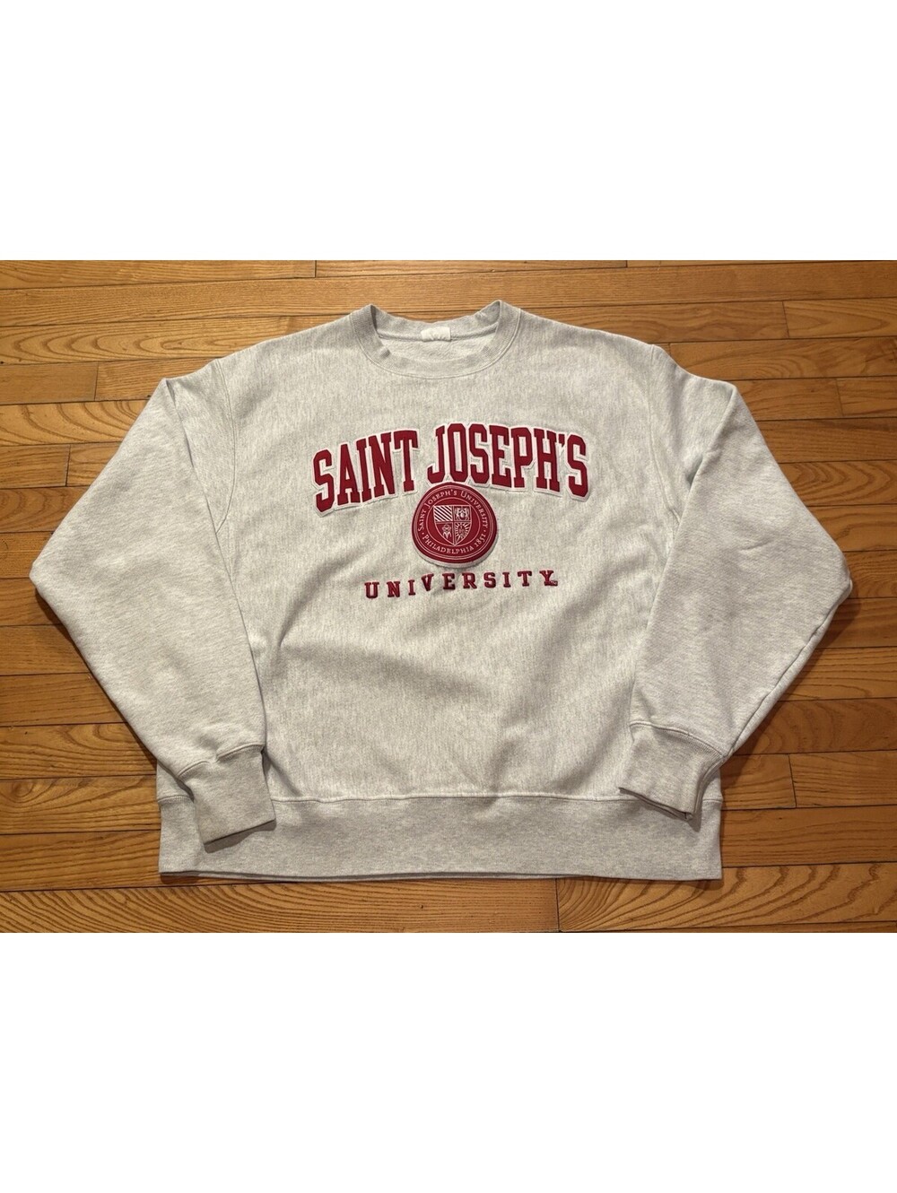 Vintage Champion Reverse Weave Sweatshirt St Joseph's University Size L 90s